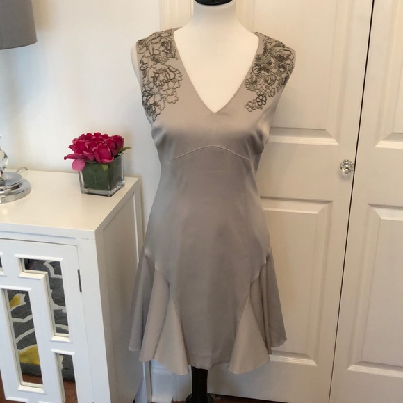 Karen Millen silver studded dress sz 8 NWT